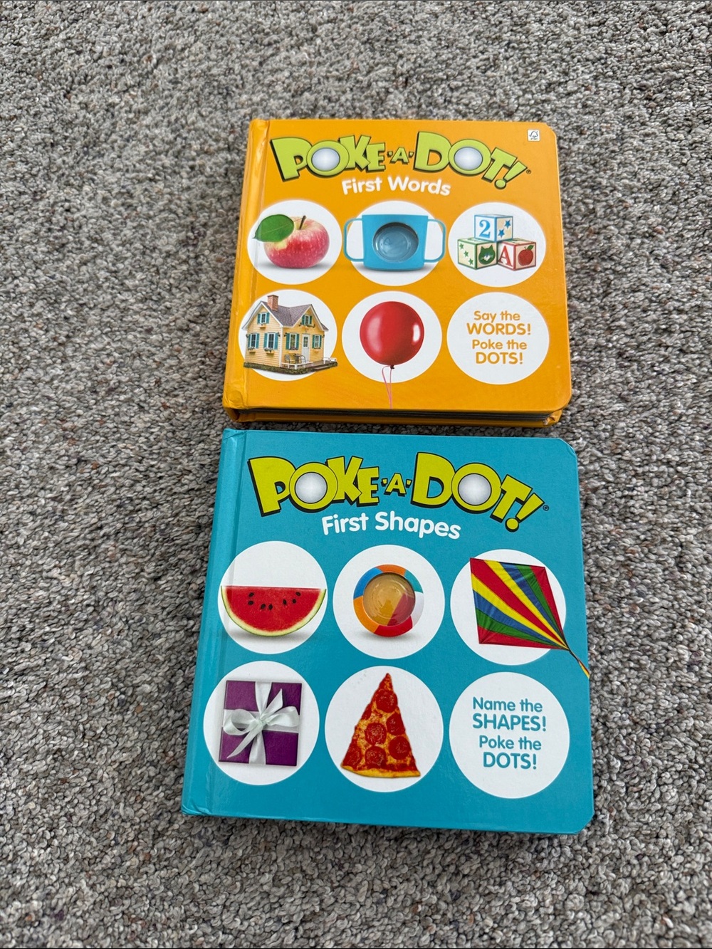Melissa & Doug Poke-A-Dot! First Shapes & First Words Board Book Bundle